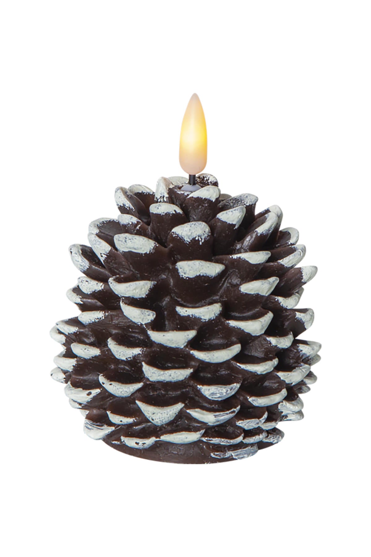 LED Kerze Tannenzapfen mit Batterie und Timer