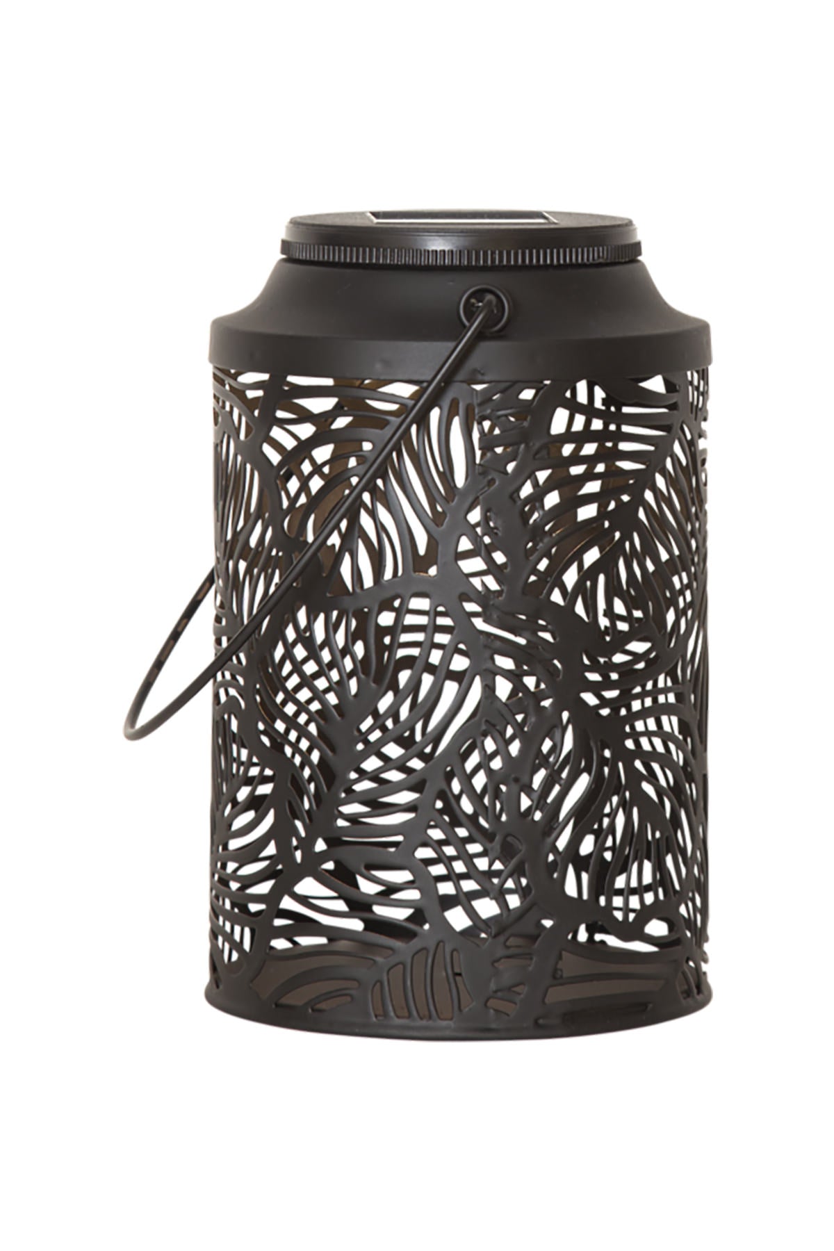 Solar Laterne Leafy, schwarz | Metall