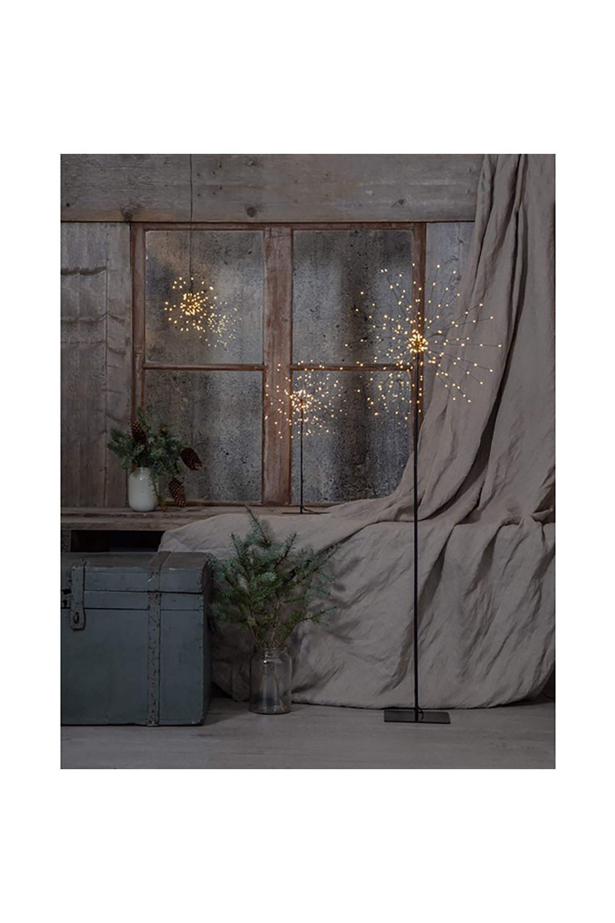 Fireworks Standleuchte, Fuß schwarz | 50 cm hoch