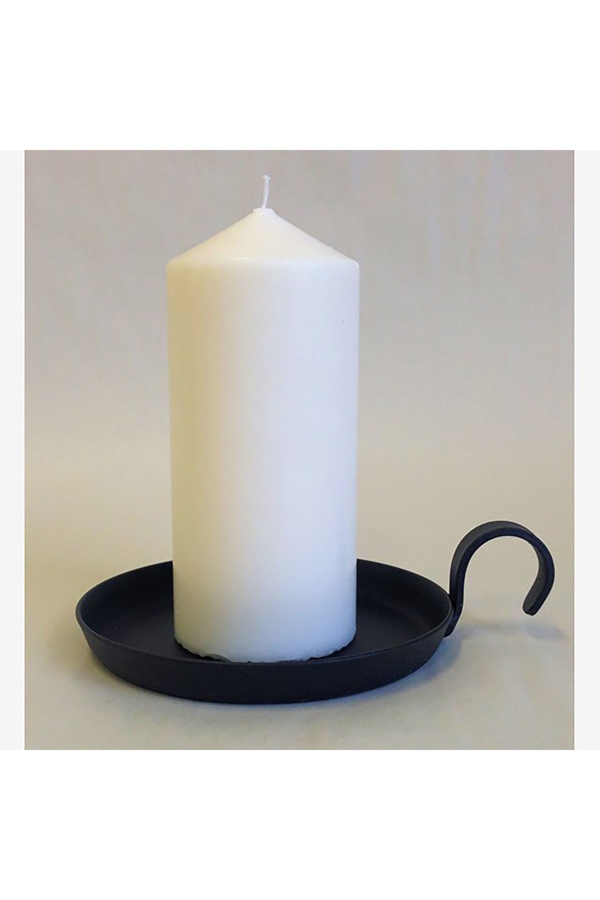 Block-Kerzenhalter aus Eisen, schwarz | 13 cm