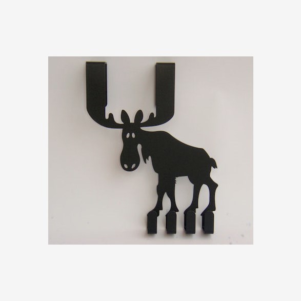 Türhänger Elch – Metall schwarz | 4 Haken