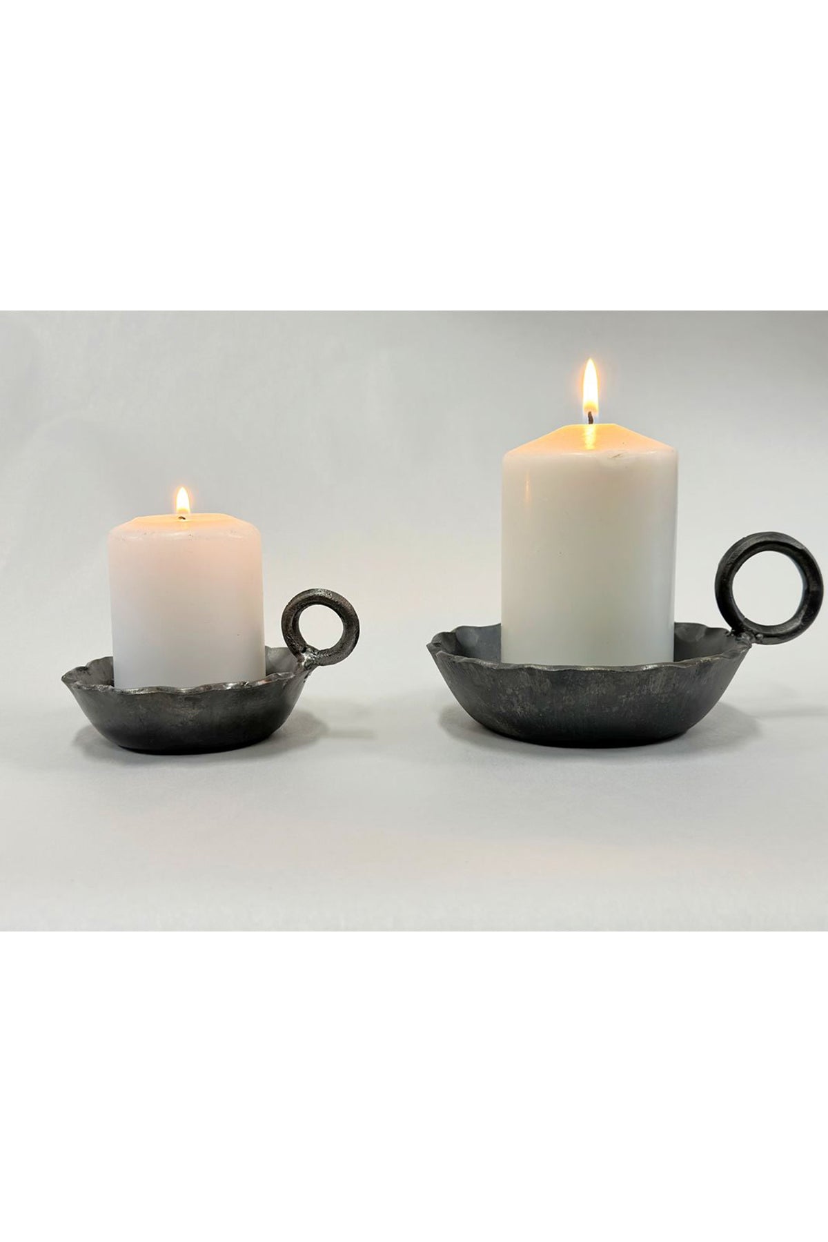 Block-Kerzenhalter aus Eisen | handgeschmiedet