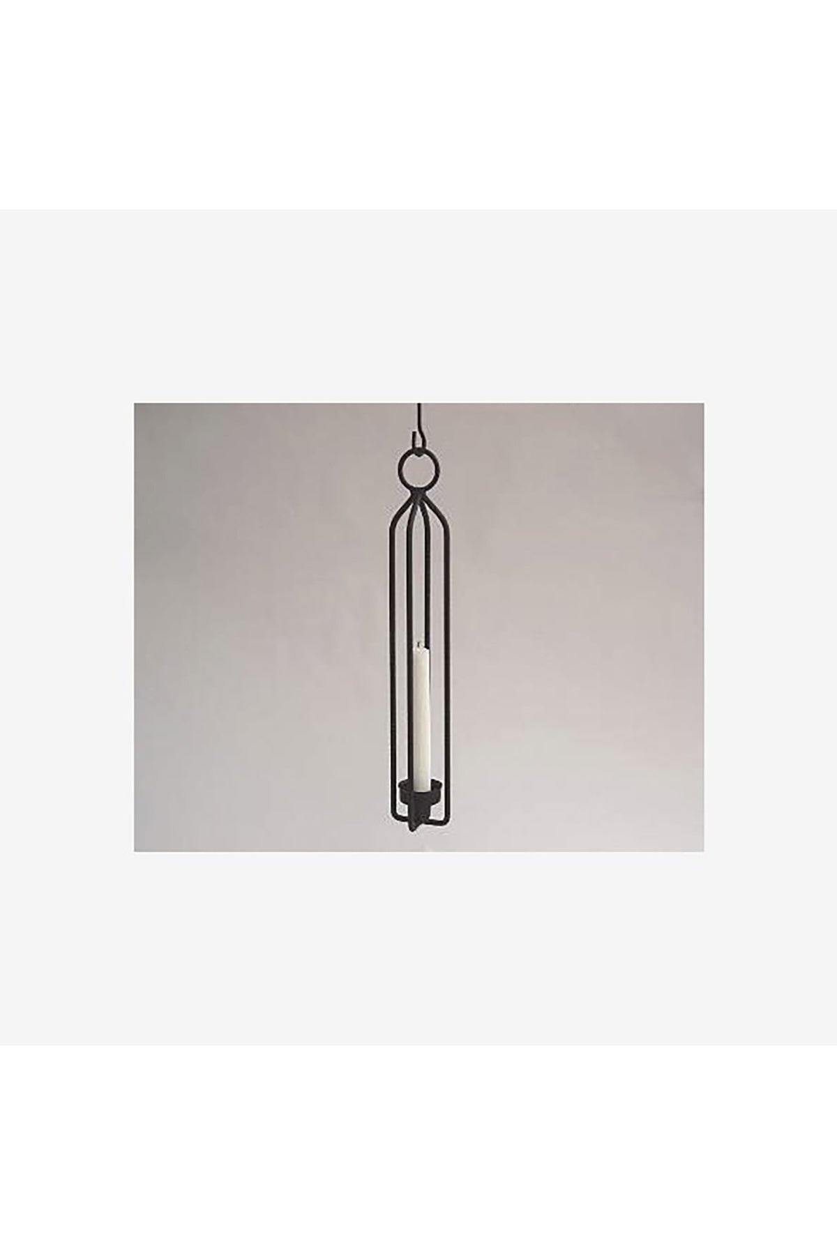 Hänge-Kerzenhalter aus Eisen, schwarz | 40x5x5 cm