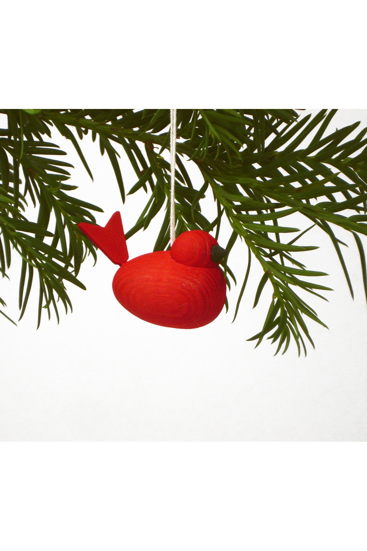 Decorative wooden bird for hanging | red