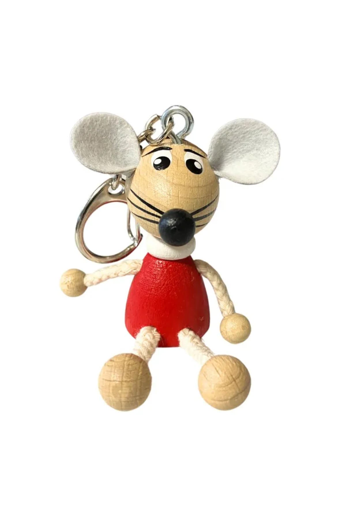 Schlüsselanhänger Holzfigur | Maus