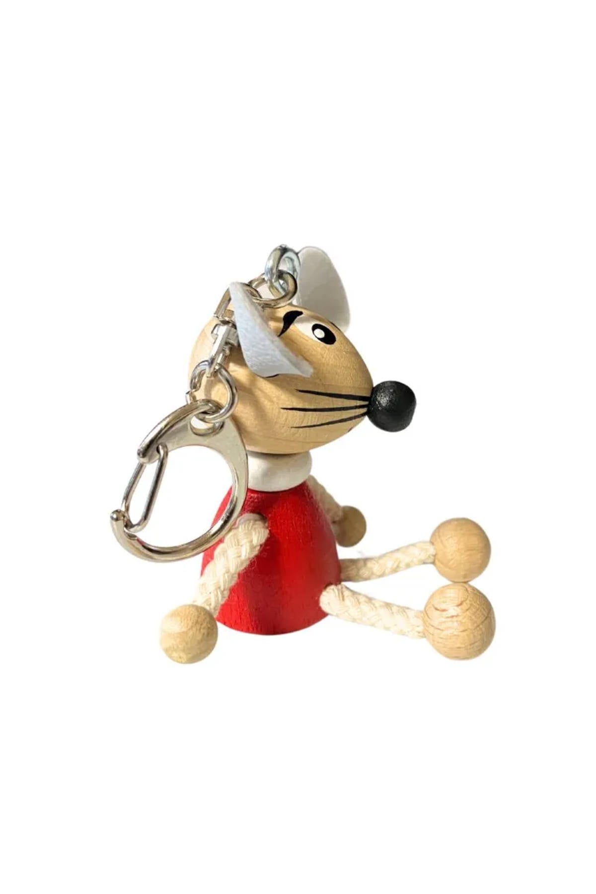 Schlüsselanhänger Holzfigur | Maus