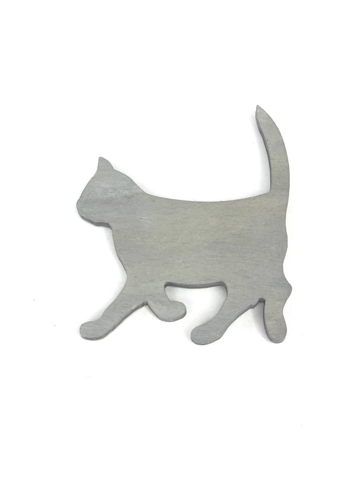 Magnet made of wood cat | grey, 7 cm