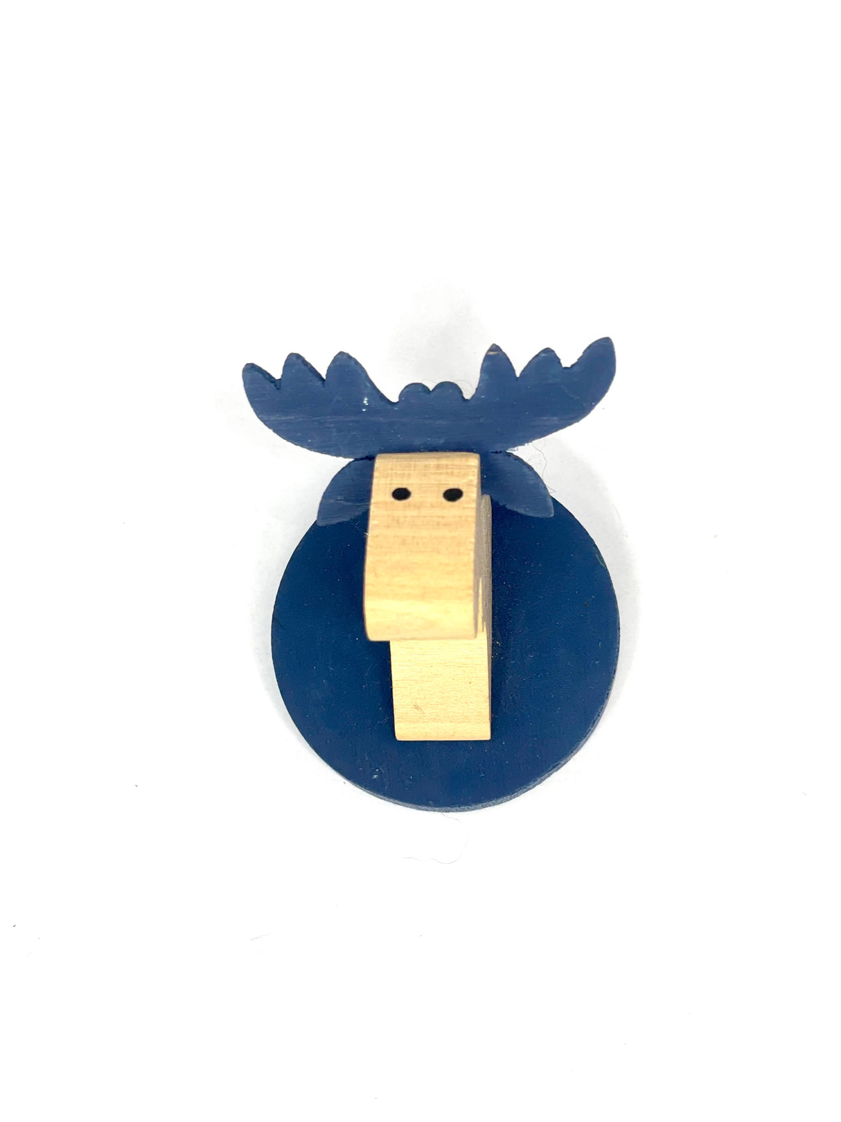 Magnet made of wood moose | blue, 5 cm